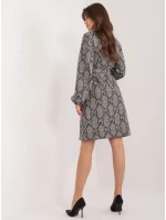 Šaty LK SK 509526 1.06 šedá čierna