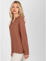 Blúzka D73761M11081A hnedá - FPrice