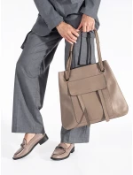 Exkluzívne dámske hnedé mokasíny na širokom podpätku Exkluzívne dámske hnedé mokasíny na širokom podpätku