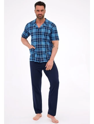 Cornette 318/58 cr/r 3-5XL pánske pyžamo bez zipsu