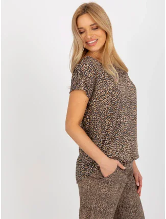 Blúzka D73771R10978Q hnedá