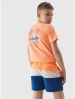 Chlapčenské plážové šortky 4F - oranžové