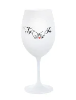 TY A JÁ (svatba) - bílá sklenice na víno 350 ml