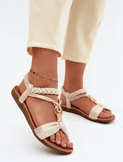 Dámske sandále Flat Gold Artiker 58C0628