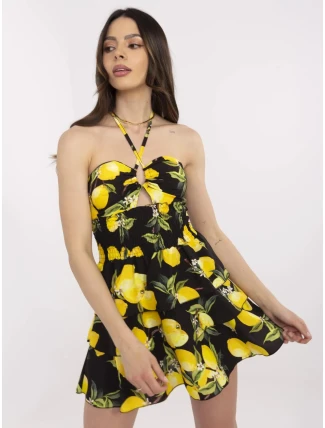 Šaty MI SK 23708.60 čierno-žlté Šaty MI SK 23708.60 čierno-žlté