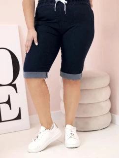 Dámske bavlnené šortky 9016 Dark Blue - Kesi