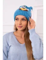 Dámska čiapka Owl K340 tyrkysová