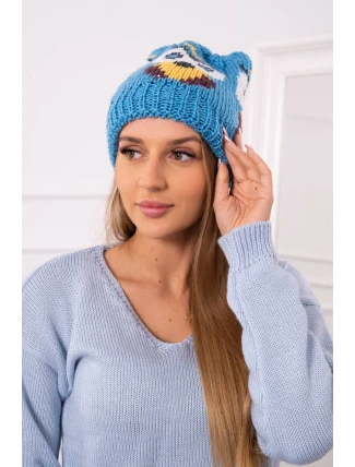 Dámska čiapka Owl K340 tyrkysová