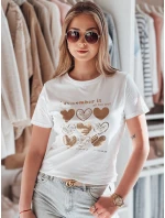 Dámske tričko so srdcom LOVETIK white FashionStreet RY2735
