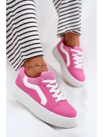 Sneakersy Damskie Na Platformie Fuksja Tellnira