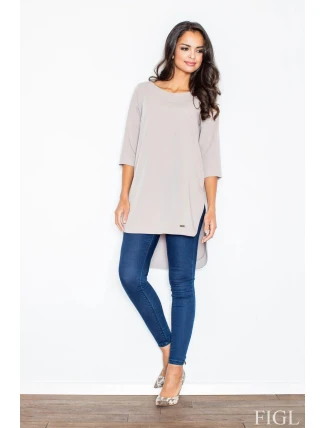 Dámska tunika M423 béžová - Figl