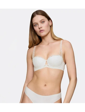 Dámska podprsenka Body Make-Up Illusion Lace Dirndl - WHITE - ecru 00GZ - TRIUMPH