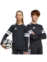Detské tričko adidas Squadra 25 s dlhým rukávom čierno-biele JJ0047
