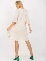 Šaty D73761M30214A1EN svetlo béžové