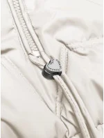 Prešívaná bunda v ecru farbe s odnímateľnou kapucňou Miss TiTi (2482) Prešívaná bunda v ecru farbe s odnímateľnou kapucňou Miss TiTi (2482)