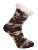 Protišmykové ponožky Masker winter hnedé
