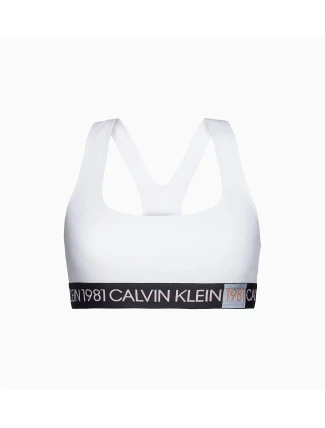 Podprsenka bez kostice QF5577E-100 biela - Calvin Klein