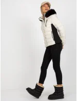 Dámska bunda NM KR BS 202 Svetlo béžová - Sport chic