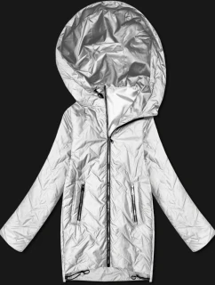 Dámska ľahká prešívaná bunda s kapucňou Goodlookin light beige (B8588-9)