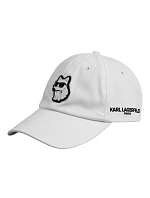 Čiapka Karl Lagerfeld Paris Choupette Strapback, biela – L5WH7944 wht Čiapka Karl Lagerfeld Paris Choupette Strapback, biela – L5WH7944 wht