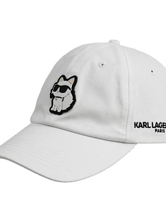 Čiapka Karl Lagerfeld Paris Choupette Strapback, biela – L5WH7944 wht