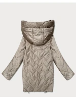 Dámska ľahká prešívaná bunda s kapucňou Goodlookin beige (B8588-12) Dámska ľahká prešívaná bunda s kapucňou Goodlookin beige (B8588-12)