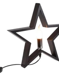 Dekoratívna hviezda s LED osvetlením 35 cm čierna Dětské