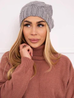 Fleecová čiapka Carolina K243 sivá