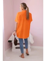 Bavlnené tričko s krátkym rukávom oranžové Bavlnené tričko s krátkym rukávom oranžové
