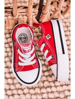 Dziecięce Klasyczne Niskie Trampki BIG STAR HH374196 Czerwone