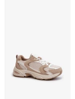 Béžové dámske tenisky športové topánky Kildia