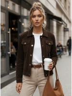 Dámska semišová bunda coffee FashionStreet TY5583