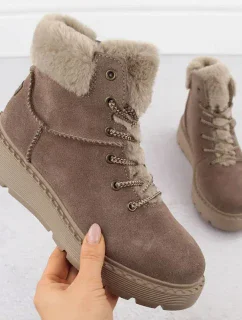 Topánky Rieker s umelou kožušinou 70402-24 W RKR753