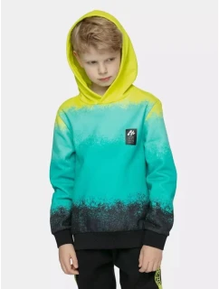Chlapčenská bavlnená mikina s kapucňou 4F 4FJWSS25TSWSM2339-90A