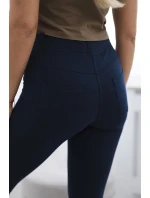 Bavlnené nohavice s vreckami vzadu tmavomodré Bavlnené nohavice s vreckami vzadu tmavomodré