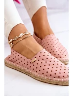 Damskie Espadryle W Groszki Big Star JJ274869 Różowe