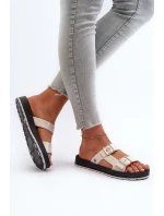 Dámske žabky s plochou podrážkou ZAXY LL285072 Beige