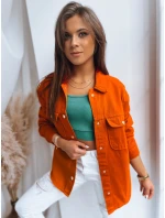 Dámska košeľová bunda ALEXANDRIA oranžová FashionStreet TY3602 Dámska košeľová bunda ALEXANDRIA oranžová FashionStreet TY3602