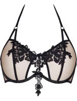 Podprsenka V-8841 béžovo-čierna - Axami