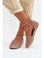 Dámské espadrilky z imitace semiše Vinceza 23-34594 Béžové