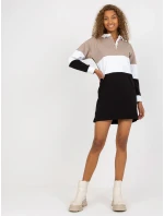 Dámske šaty RV SK 8072 čierna a béžová