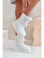 Snežnice na platforme so zipsom Big Star OO274886 White Snežnice na platforme so zipsom Big Star OO274886 White