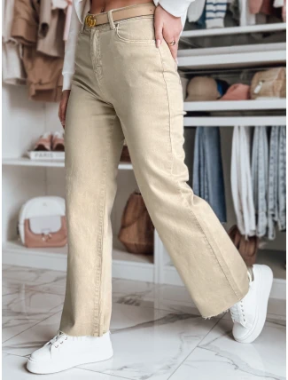 Dámske džínsové nohavice LUXEFLOW beige FashionStreet UY2364