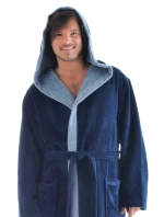 Pánsky župan Tampa duo s kapucňou 3959 tmavomodrý - Vestis