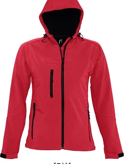 SOL'S Replay Women Dámska 3-vrstvová softshellová bunda s kapucňou 25.6802 pepper red