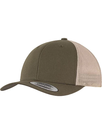 Flexfit 6606/6606T 6-panelová vintage čiapka „Trucker“ 55.6606 machovo zelená/khaki Flexfit 6606/6606T 6-panelová vintage čiapka „Trucker“ 55.6606 machovo zelená/khaki