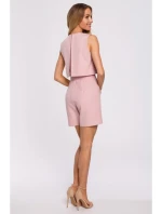 M574 Dvojvrstvový overal bez rukávov - púdrový