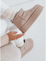 Dámske snežnice na platforme light beige FashionStreet ZY1055 Dámske snežnice na platforme light beige FashionStreet ZY1055