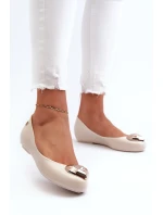 Damskie Pachnące Baleriny Z Sercem ZAXY NN285009 Jasnobeżowe