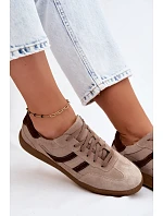 Dámske kožené semišové tenisky Zazoo N1176S2 Dark Beige Dámske kožené semišové tenisky Zazoo N1176S2 Dark Beige